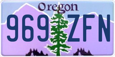 OR license plate 969ZFN
