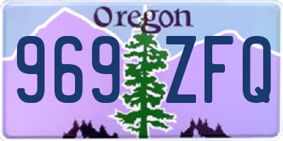 OR license plate 969ZFQ
