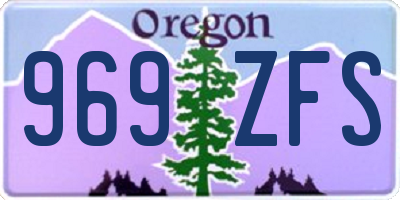 OR license plate 969ZFS