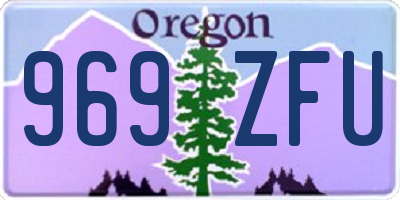 OR license plate 969ZFU