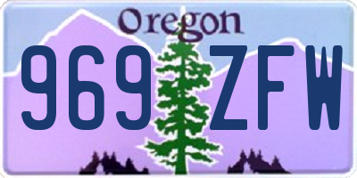 OR license plate 969ZFW