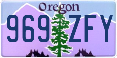 OR license plate 969ZFY