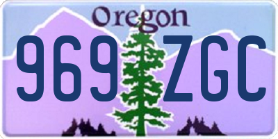 OR license plate 969ZGC