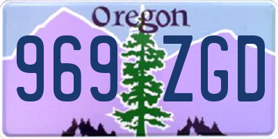 OR license plate 969ZGD