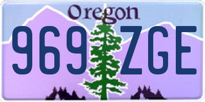 OR license plate 969ZGE