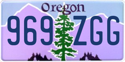 OR license plate 969ZGG