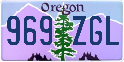 OR license plate 969ZGL