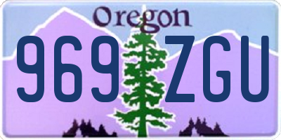 OR license plate 969ZGU