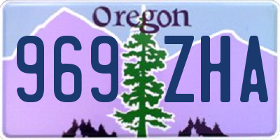 OR license plate 969ZHA