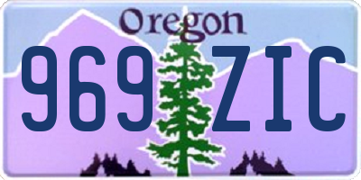 OR license plate 969ZIC