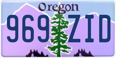 OR license plate 969ZID