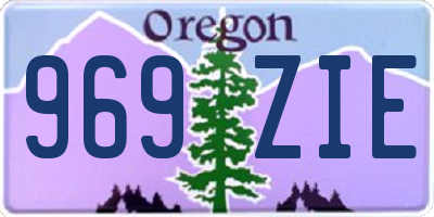 OR license plate 969ZIE
