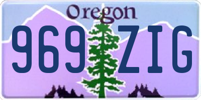 OR license plate 969ZIG