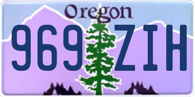 OR license plate 969ZIH