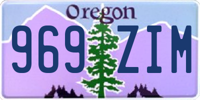 OR license plate 969ZIM