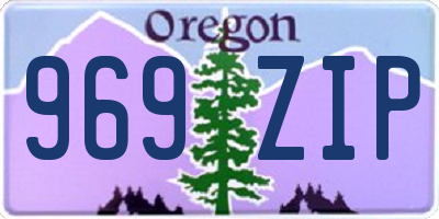 OR license plate 969ZIP