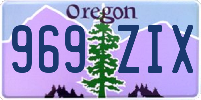 OR license plate 969ZIX