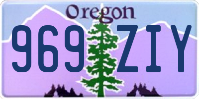 OR license plate 969ZIY