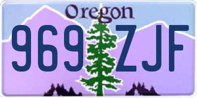 OR license plate 969ZJF