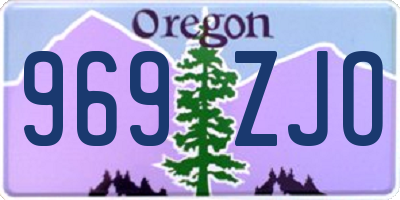 OR license plate 969ZJO