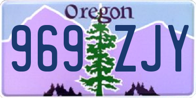 OR license plate 969ZJY