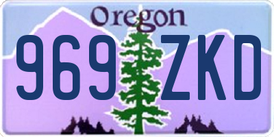 OR license plate 969ZKD