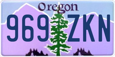 OR license plate 969ZKN