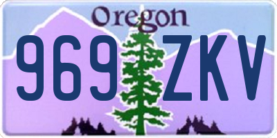 OR license plate 969ZKV