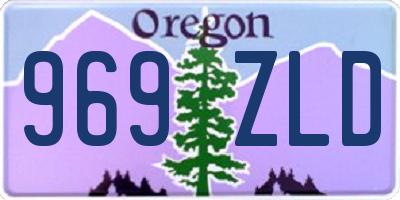 OR license plate 969ZLD