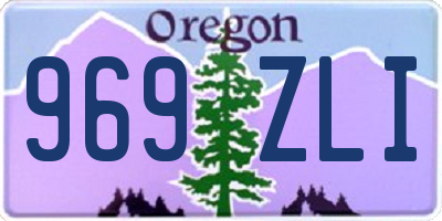 OR license plate 969ZLI