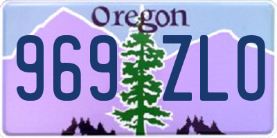 OR license plate 969ZLO