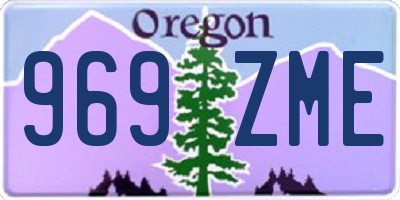 OR license plate 969ZME