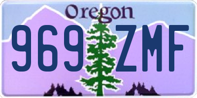 OR license plate 969ZMF