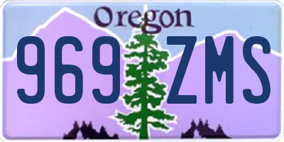 OR license plate 969ZMS