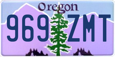 OR license plate 969ZMT