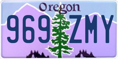 OR license plate 969ZMY