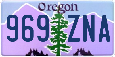 OR license plate 969ZNA