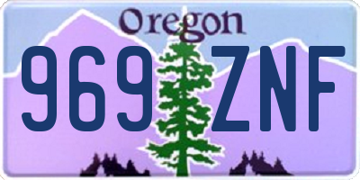 OR license plate 969ZNF