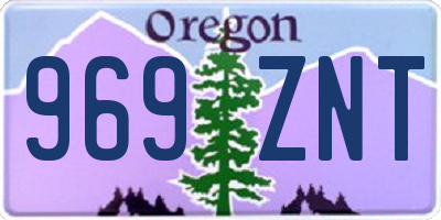 OR license plate 969ZNT