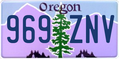 OR license plate 969ZNV