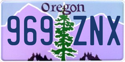 OR license plate 969ZNX