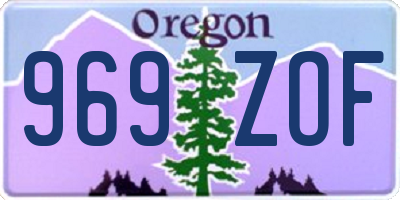 OR license plate 969ZOF