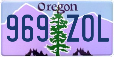 OR license plate 969ZOL