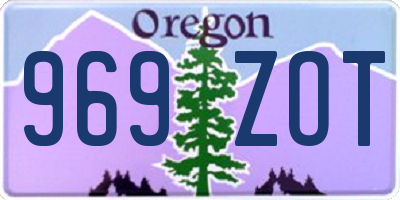 OR license plate 969ZOT