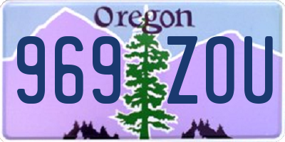 OR license plate 969ZOU