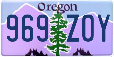 OR license plate 969ZOY
