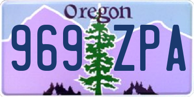 OR license plate 969ZPA