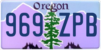 OR license plate 969ZPB
