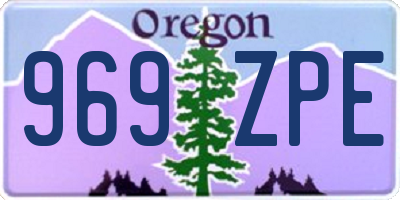 OR license plate 969ZPE