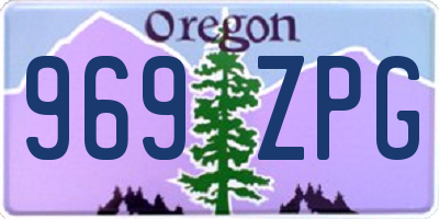 OR license plate 969ZPG